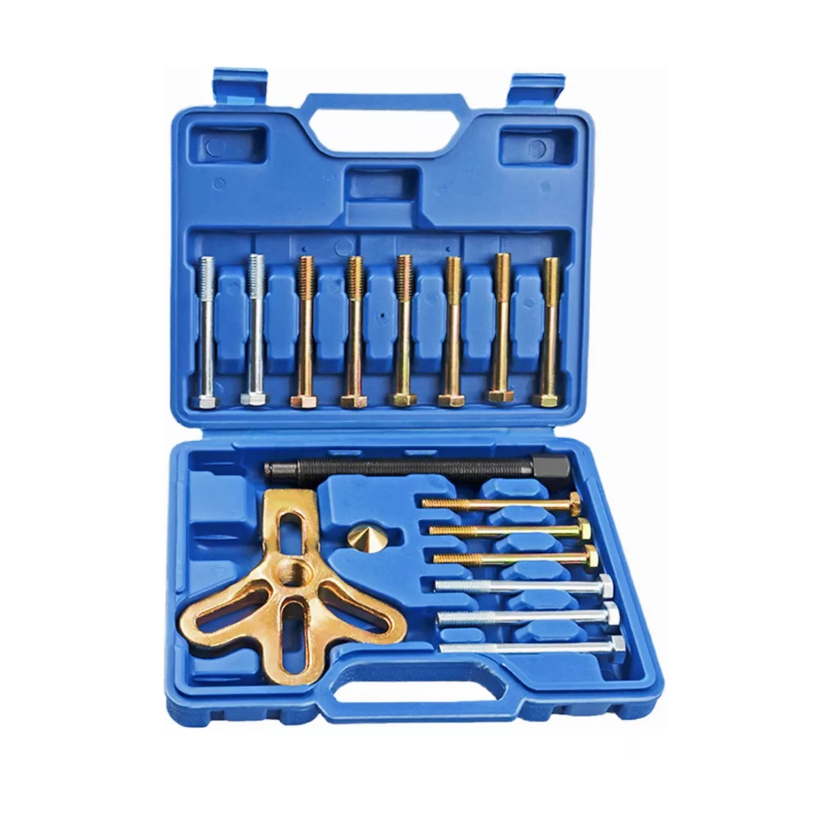 Extractor Pata Gallo De Volante Equilibrador Armónico 17 Pzs Dorado/azul