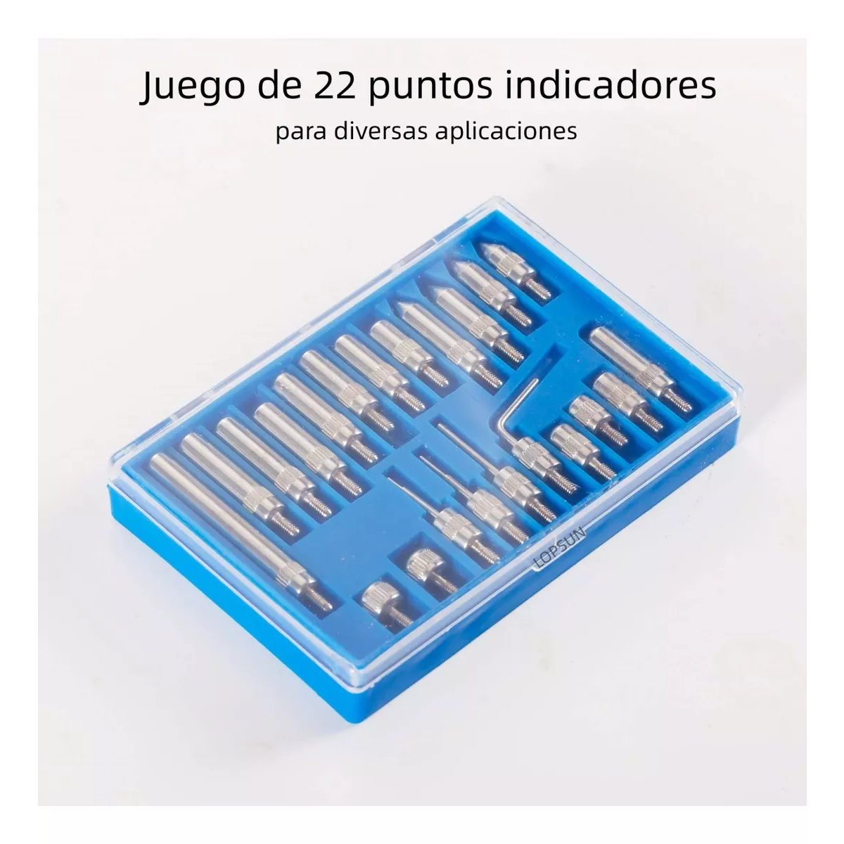 Kit Calibrador Indicador Caratula 0-1 In Con Base Magnética Gris/Azul