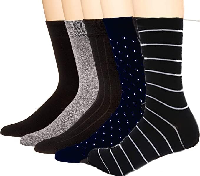Calcetines de vestir, 12 pares, estampados para hombre, Calcetines formales, Unitalla..
