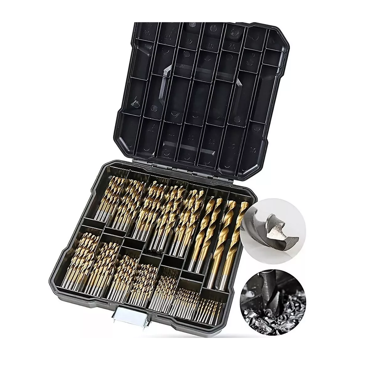 Juego De Brocas De Acero Rápido Para Metal Y Madera, 99 Pzs