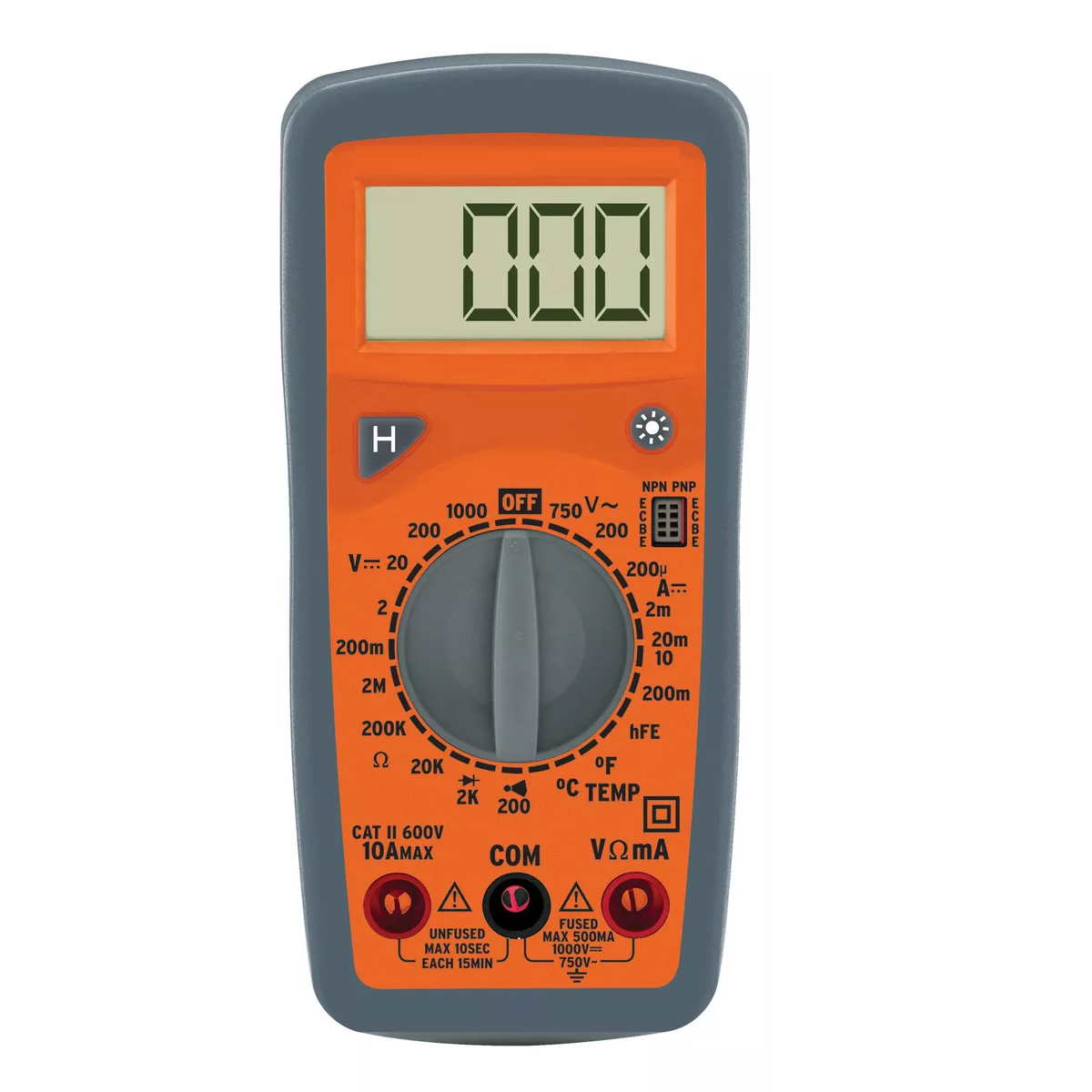 Tester Multimetro Digital 10 A Profesional naranja