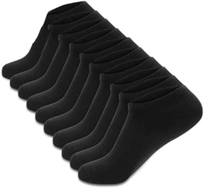 Calcetin para Hombre, Algodón,12 pares,Afelpado, Tines, Color Negro, Talla Única.