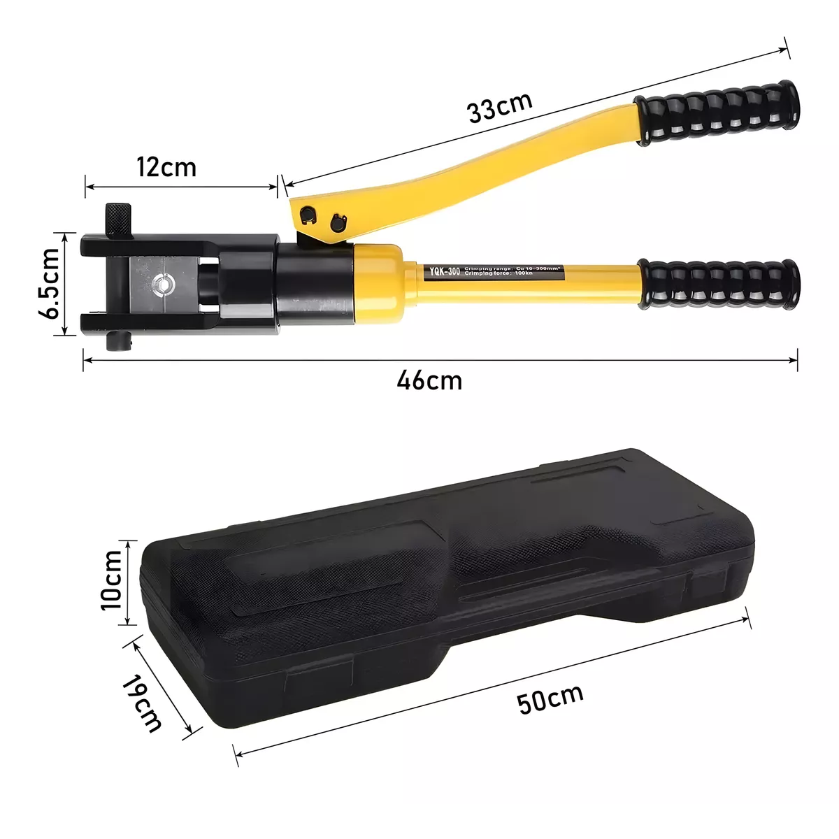 Pinza Ponchadora Hidraulica 16 Ton 30 Pzs Para Terminales Amarillo/negro