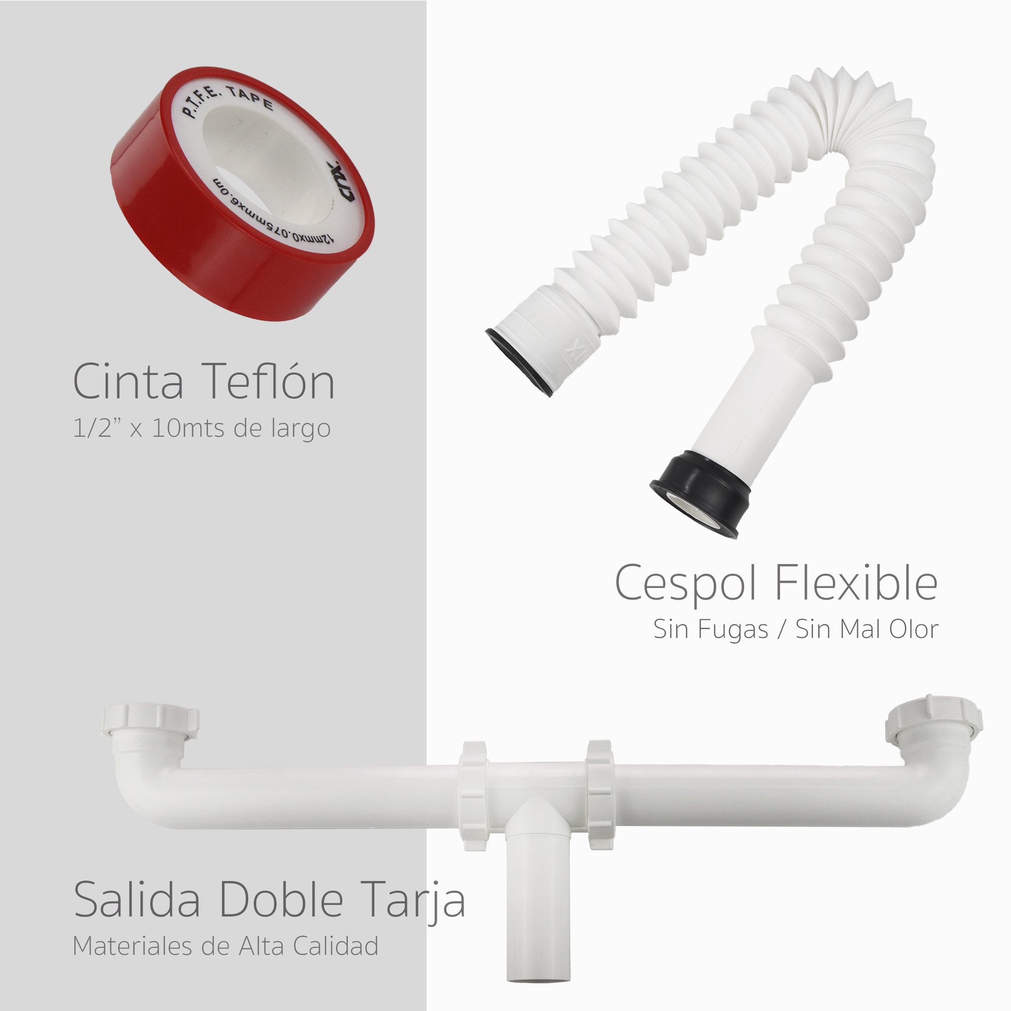 Fregadero Tarja Acero Inoxidable 120x50x15 Premium ( Escurridor Lado Izquierdo).