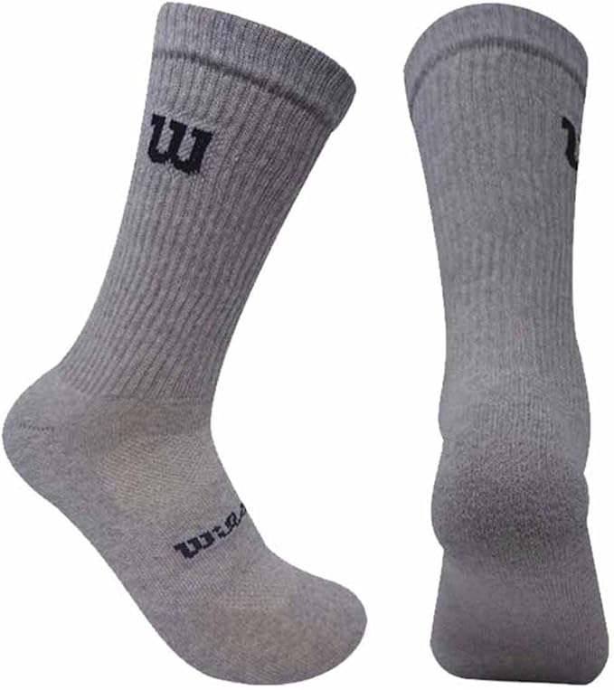Wilson 10 Piezas Calceta para Hombre, Afelpada, Color Gris, Talla Única, 8788