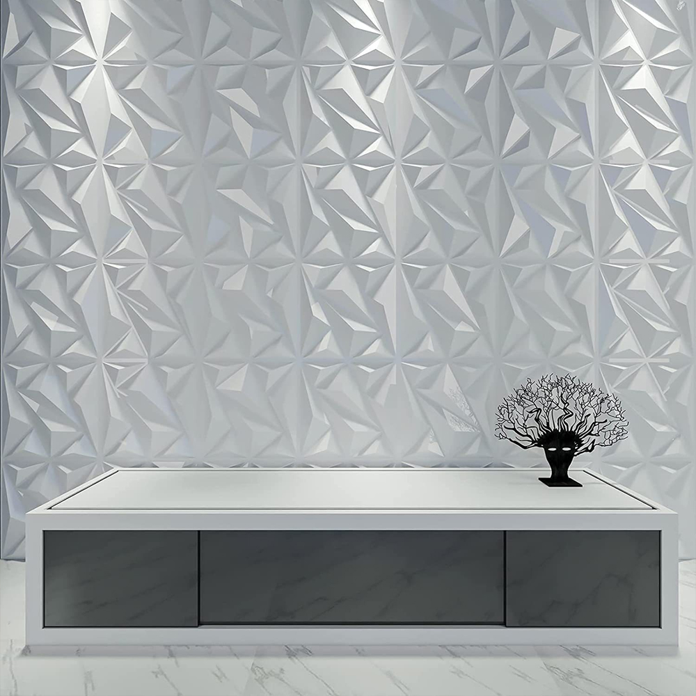  20 Pz Panel Decorativo 3d Para Pared Diagonal 50x50cm 5m2 Cubiertos, Panel De Pared 3d Impermeable, Con Cinta De Doble Cara.