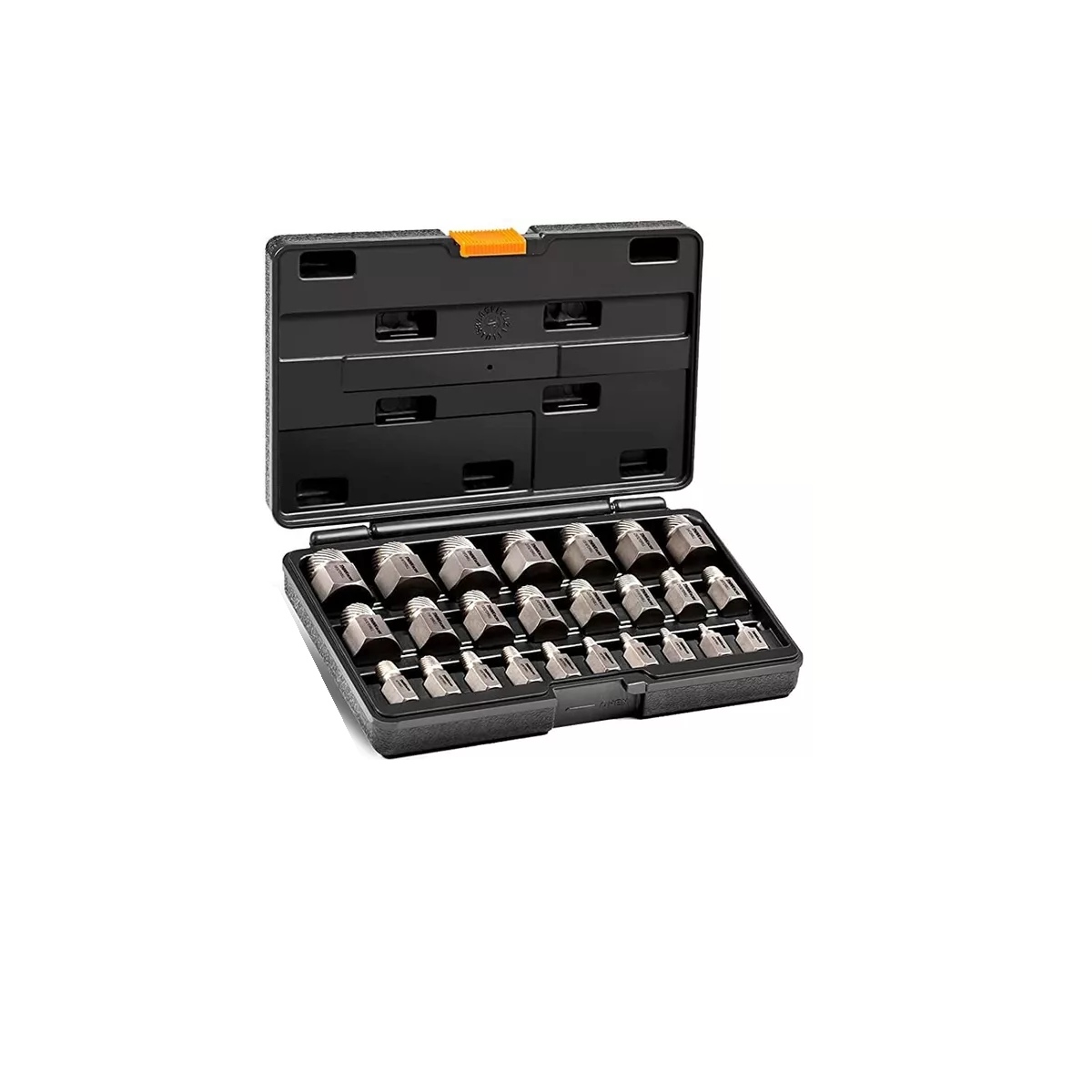 Juego De Extractores De Tornillos De Pernos 25 Pzs Ngro/Plata 