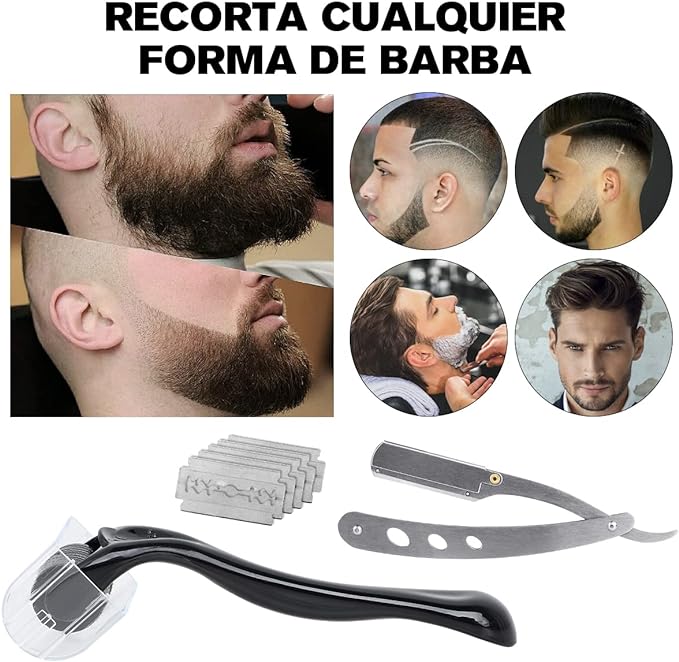 Kit Barba Cuidado, Kit de Cuidado de Barba 12 en 1 para Hombres, Juego de Regalo para Crecer y Afeitar Barba, Regalos para Hombres para Papá, Novio, Esposo.