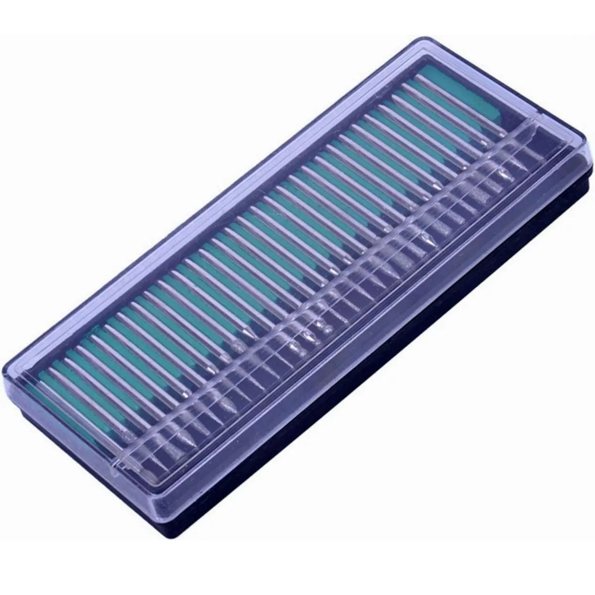 Kit 30 Brocas Diamante Mini Taladro Mototool Grabado Plata