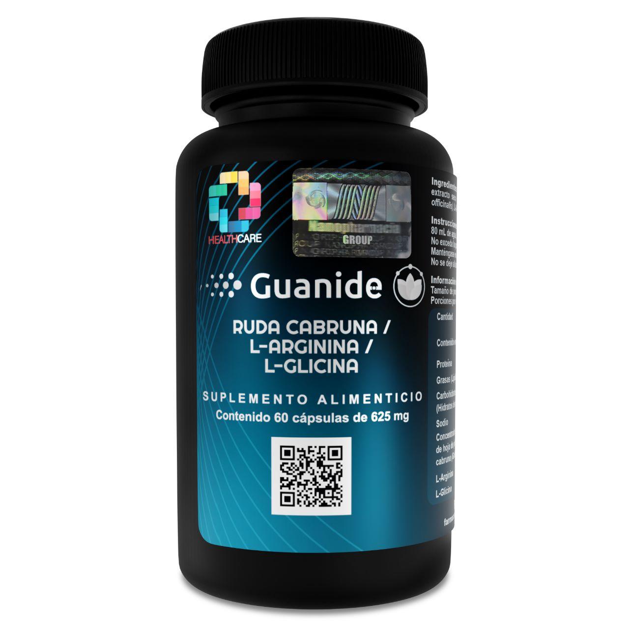 Ruda Cabruna, L-Arginina y L-Glicina - GUANIDE, 60 capsulas  