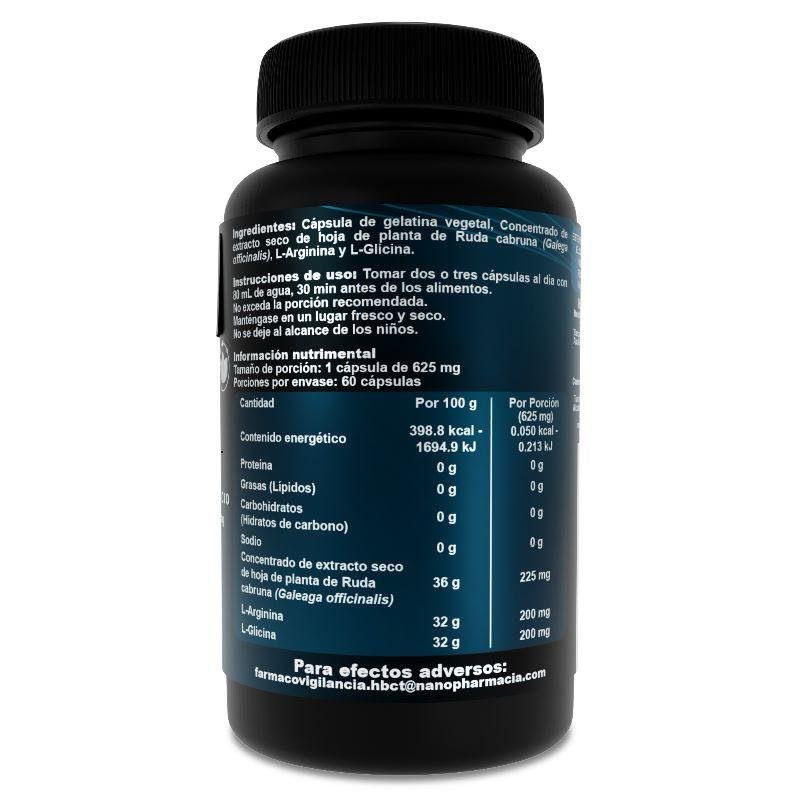 Ruda Cabruna, L-Arginina y L-Glicina - GUANIDE, 60 capsulas  