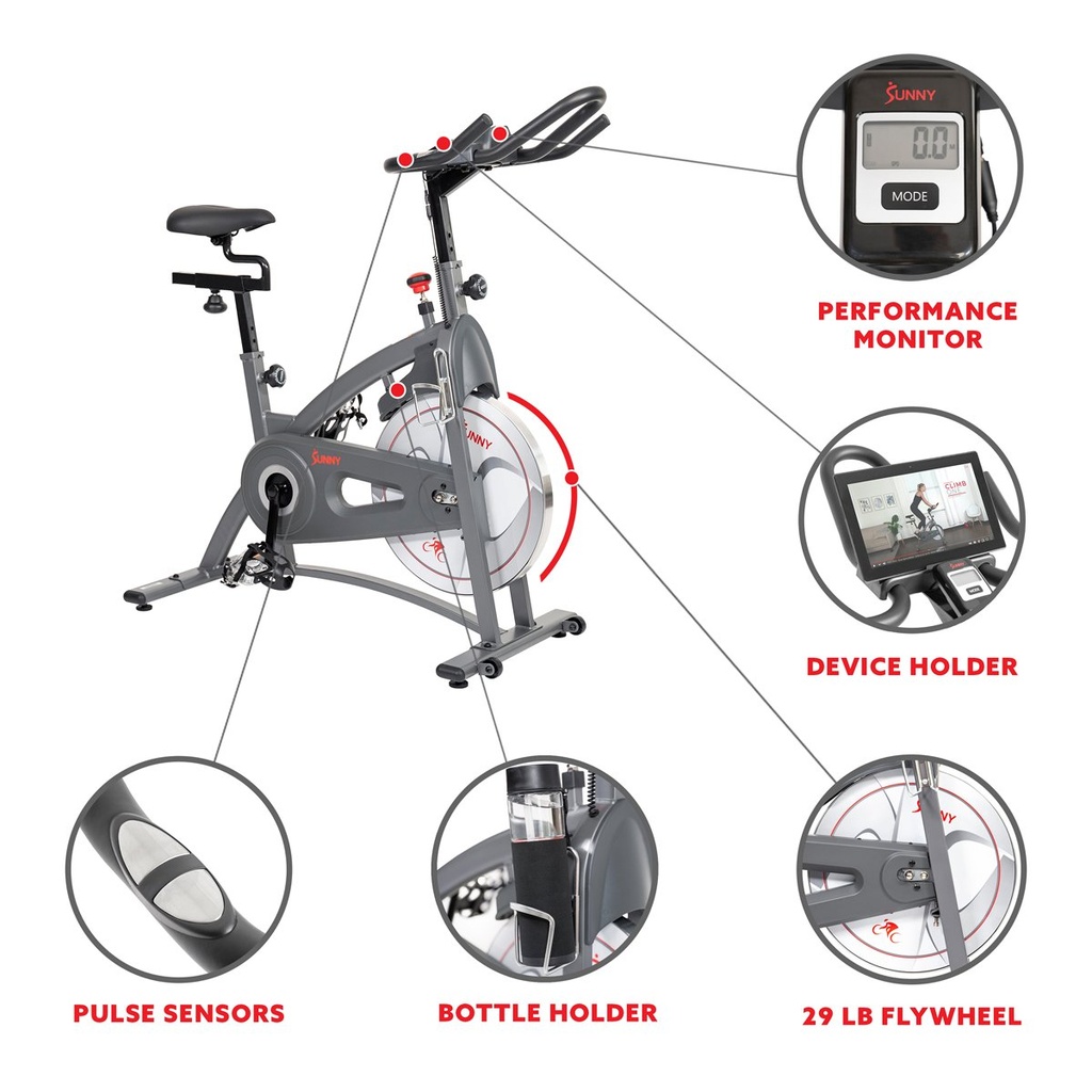 Bicicleta Magnética Transmisión por banda Profesional SF-B1877.