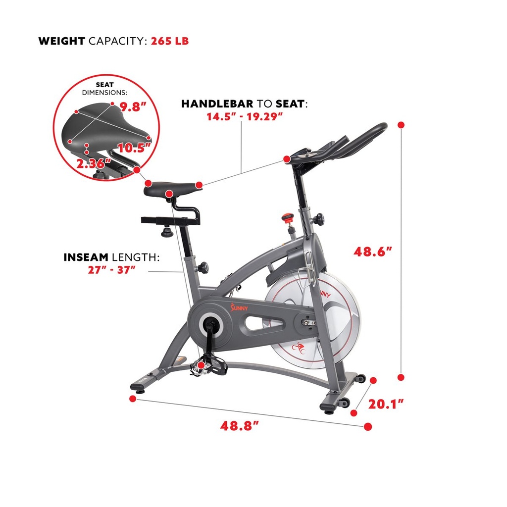 Bicicleta Magnética Transmisión por banda Profesional SF-B1877.