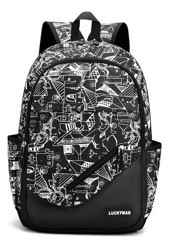 Mochila Estudiantil De Gran Capacidad De 30 L Para Hombre Negro.