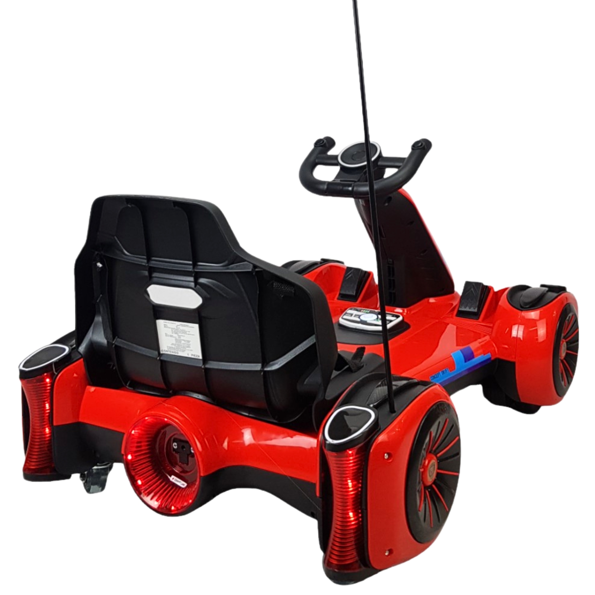 Go Kart Montable Electrico Control Remoto Luz y Sonido 12V -Rojo.