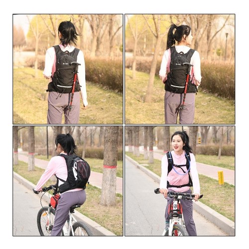 Mochila Hidratación 2l Ciclismo Campismo Hiking Bolsa Agua Negra