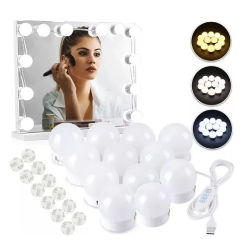 Focos Led Regulables Para Espejo De Tocador.