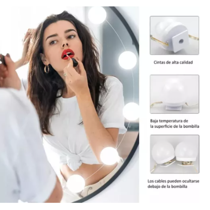 Focos Led Regulables Para Espejo De Tocador.