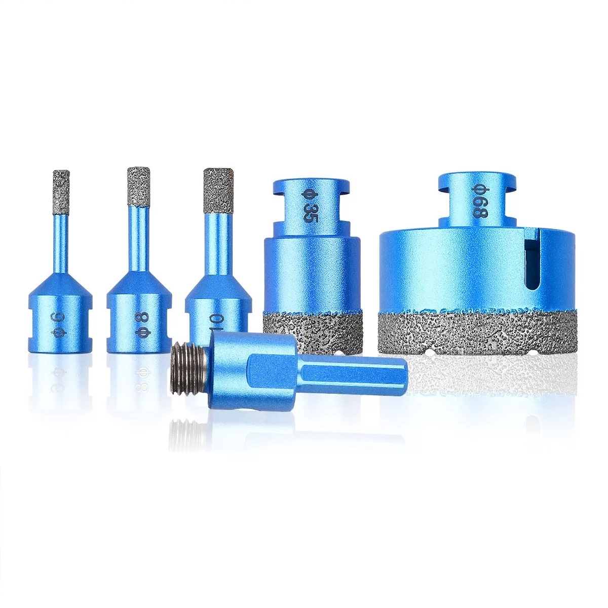 Broca Copa Esmeril M14 Para Mármol azul/plata