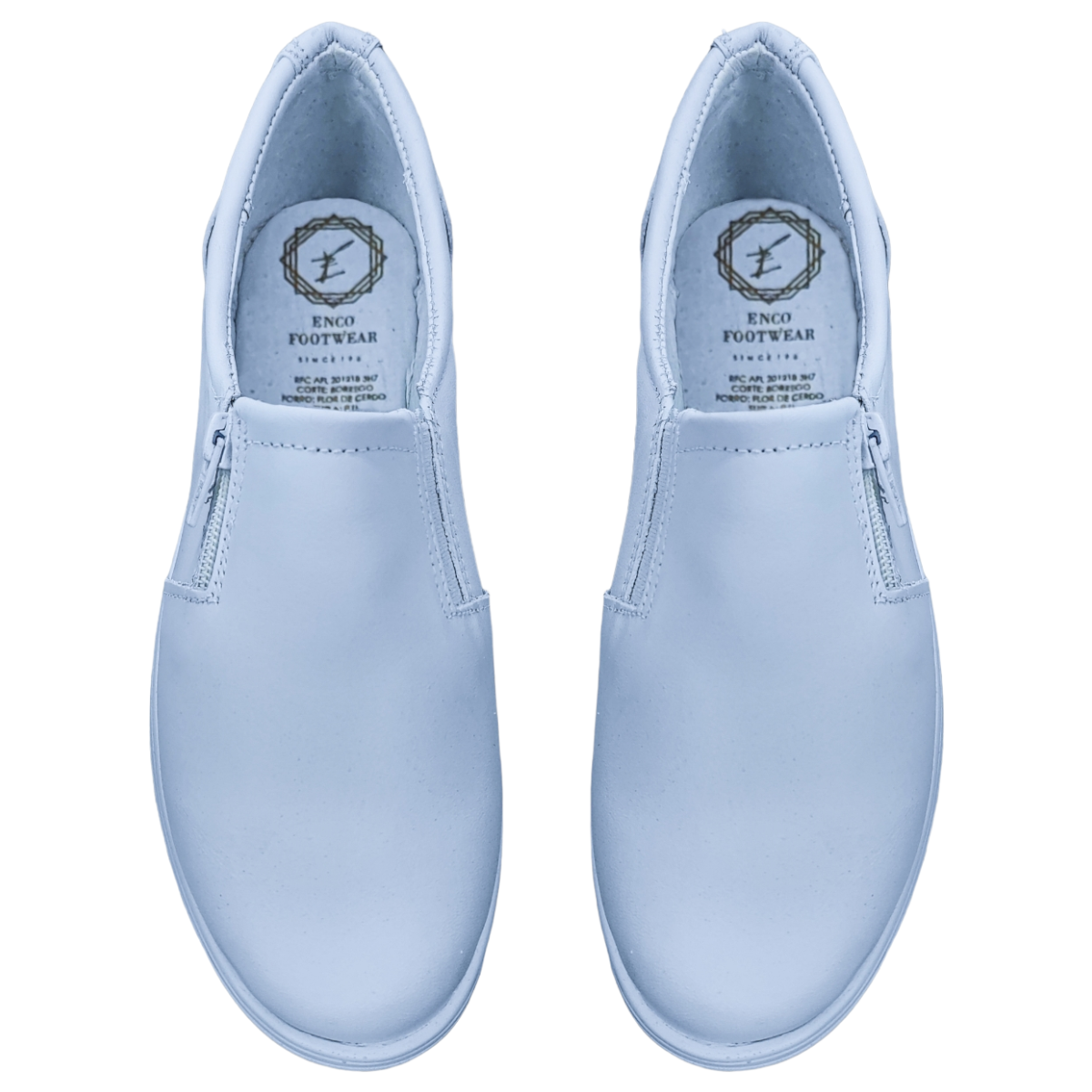 Zapatos de Enfermeria para Mujer en Piel Clinicos Blanco Ideal para Guarderias y Hoteles.