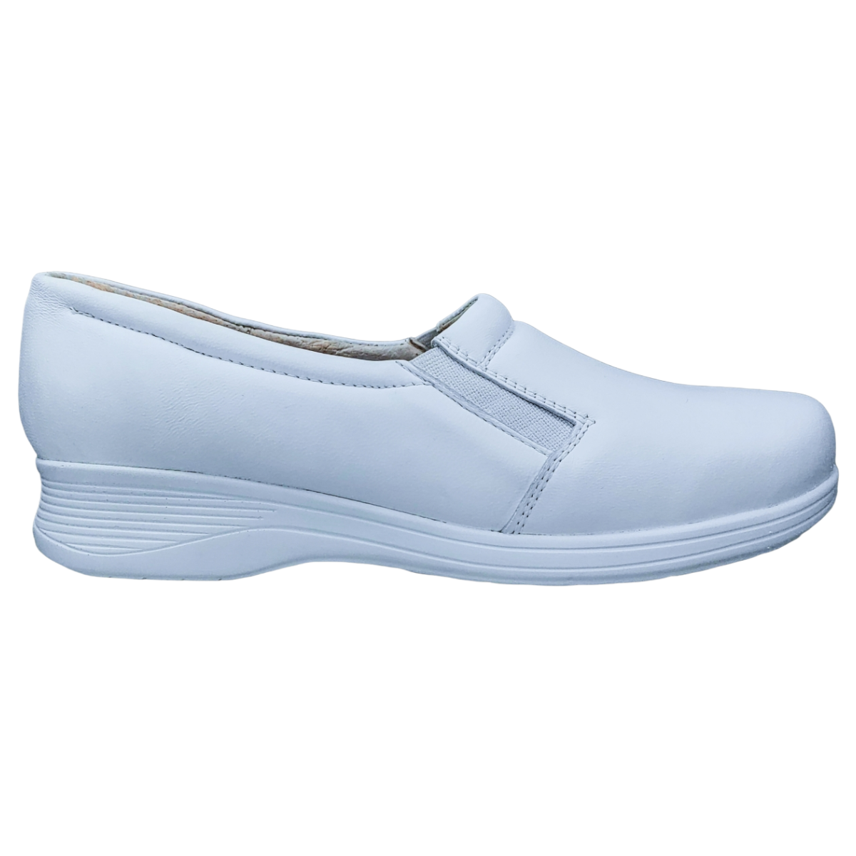 Zapatos de Enfermeria para Mujer en Piel Clinicos Blanco Ideal para Guarderias y Hoteles.