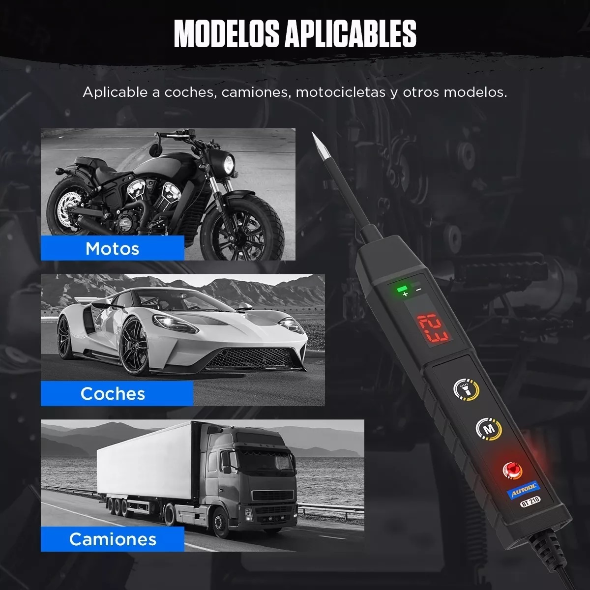 Probador De Sonda De Circuito Prueba De Voltaje 6-30v Negro