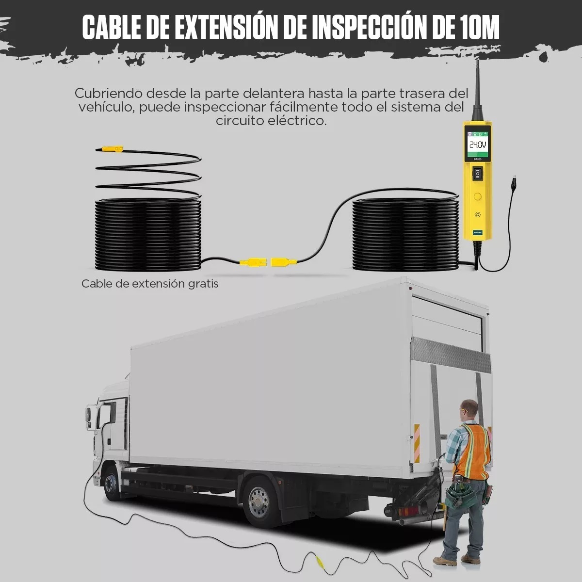 Probador De Circuito Automotriz Para 6v/12v/24v Amarillo/Negro.