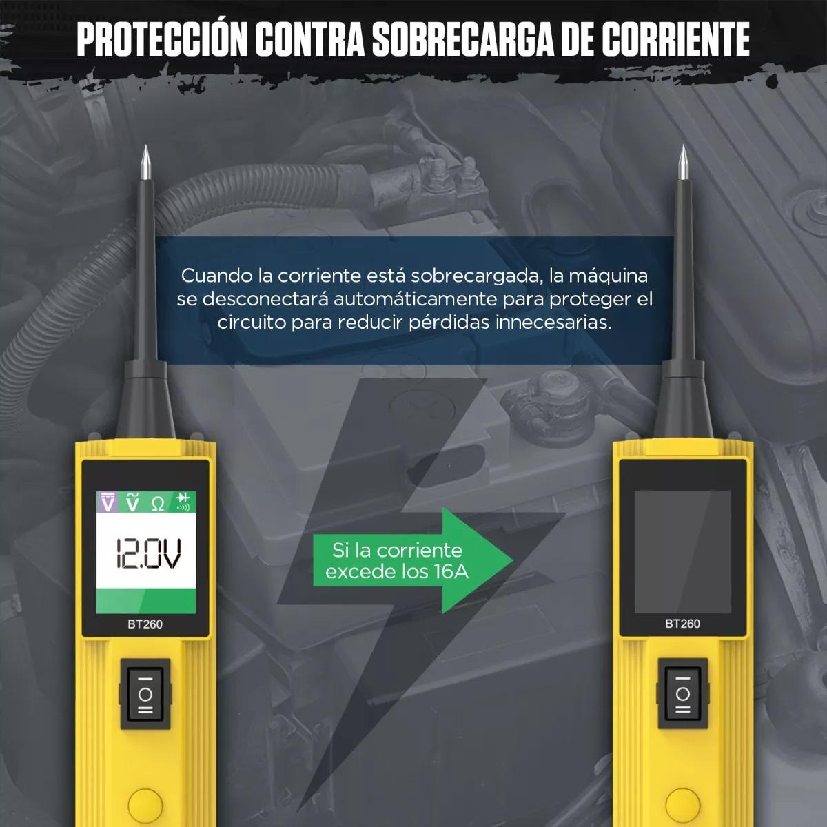 Probador De Circuito Automotriz Para 6v/12v/24v Amarillo/Negro.
