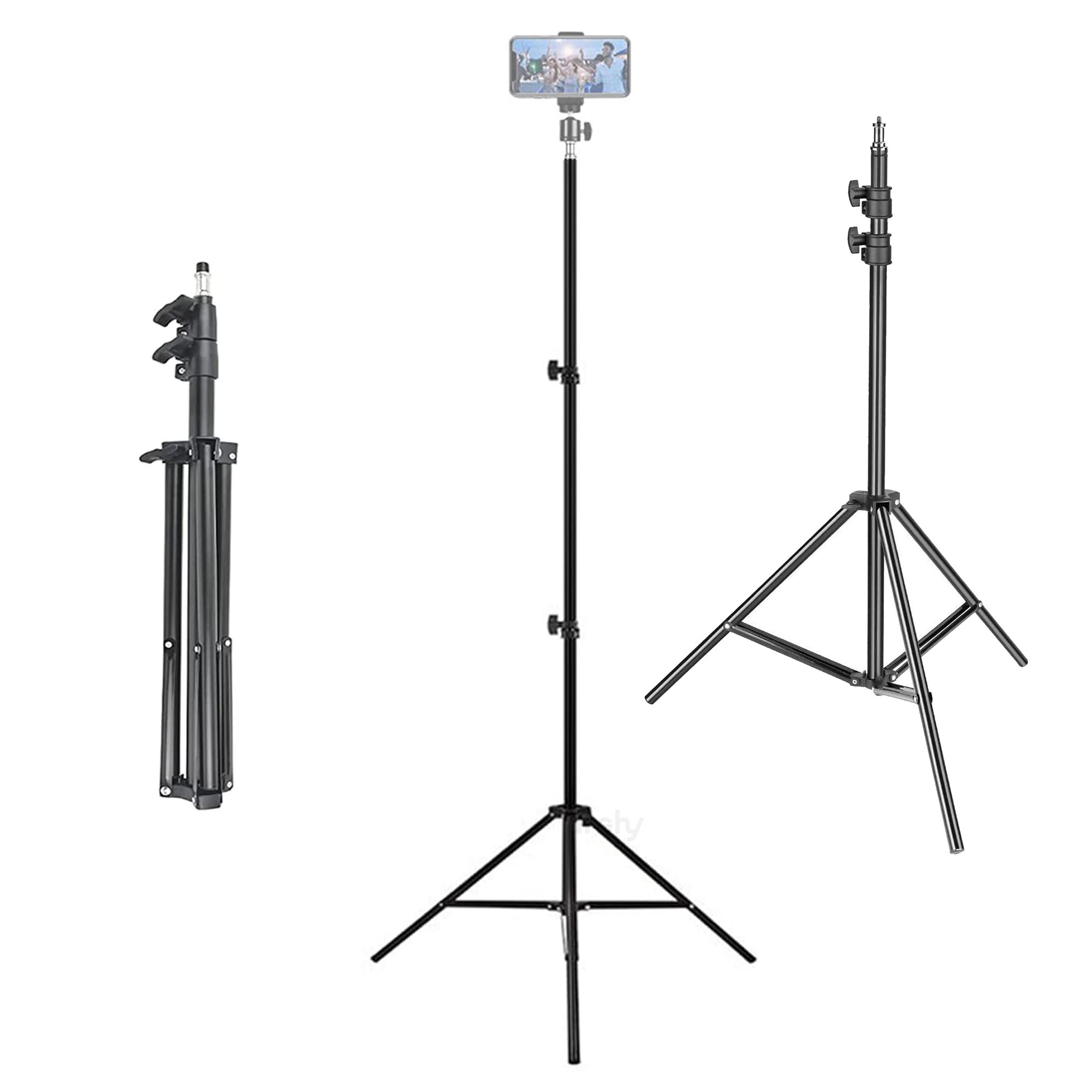 Tripie 2 metros Archy Universal Aluminio Tornillo 1/4" para Multiples Dispositivos Compatible con Camara Celular Aro de luz Go pro .