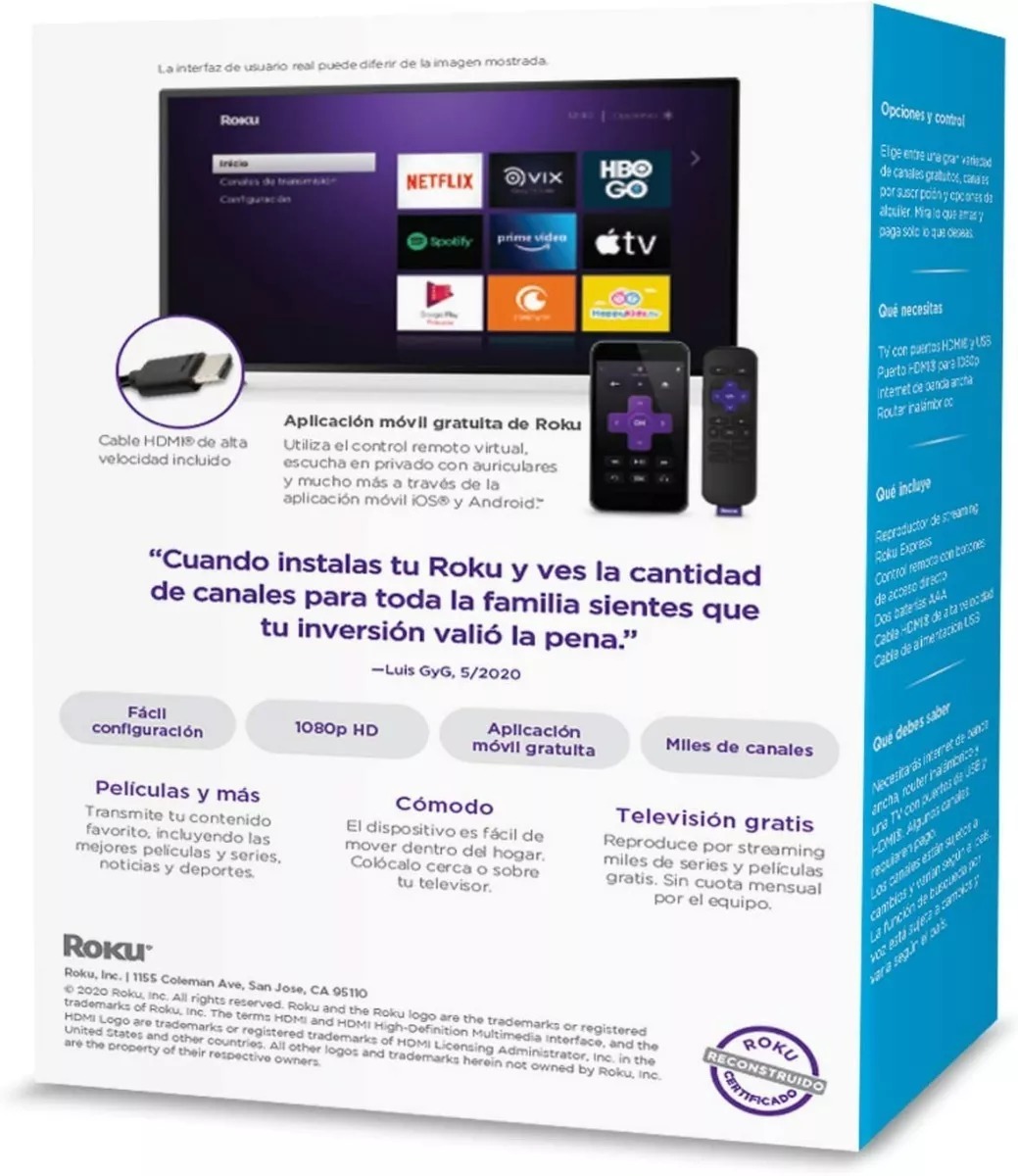 Roku Express Hd 3930x Reconstruido - Game Center