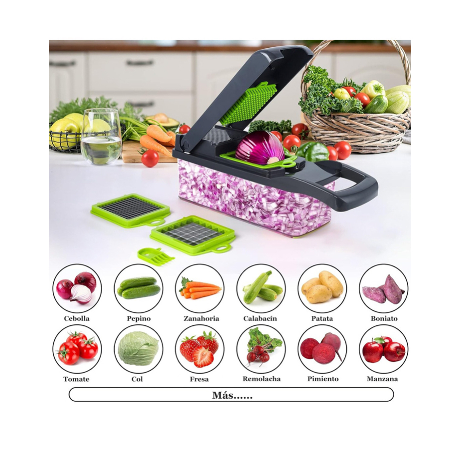 Rallador Cortador Rebanador Picador Manual De Verduras Fruta.