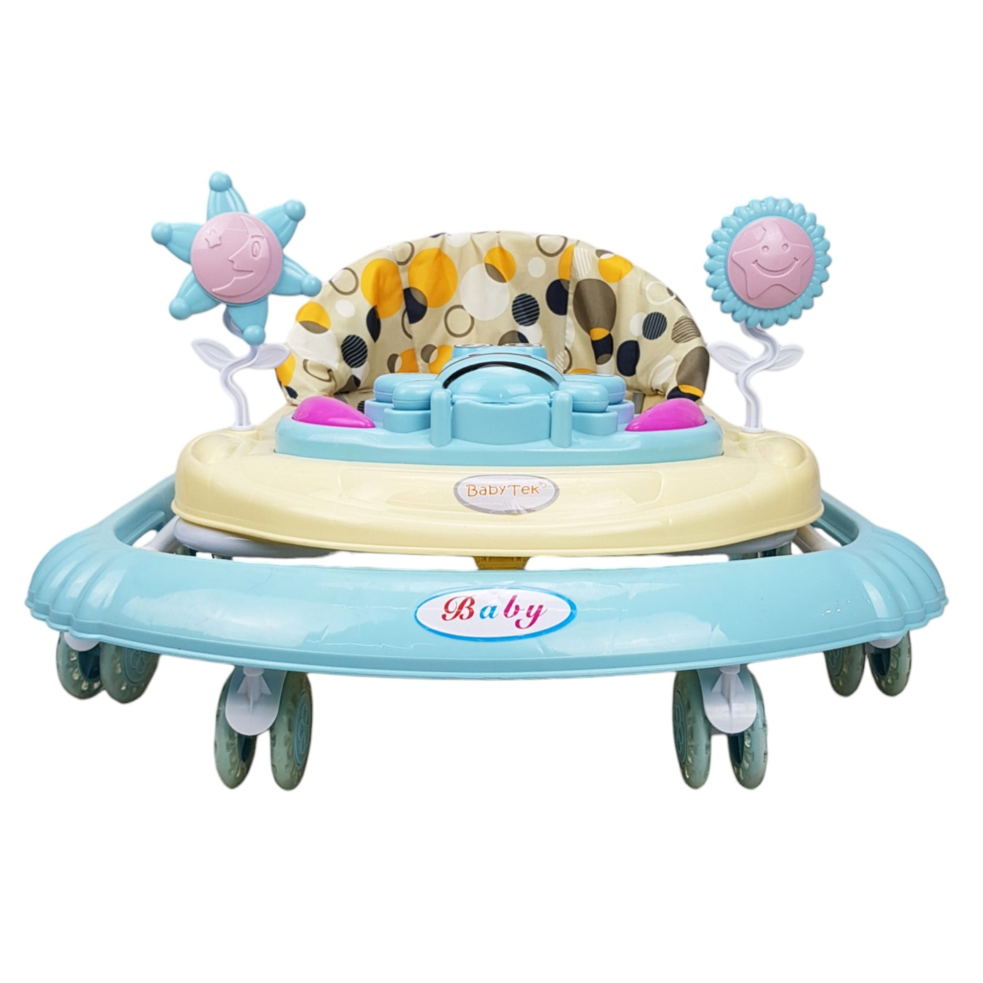 Andadera para Bebe Plegable,Musical, Andador 8 Llantas de Gel Abeja - Azul.