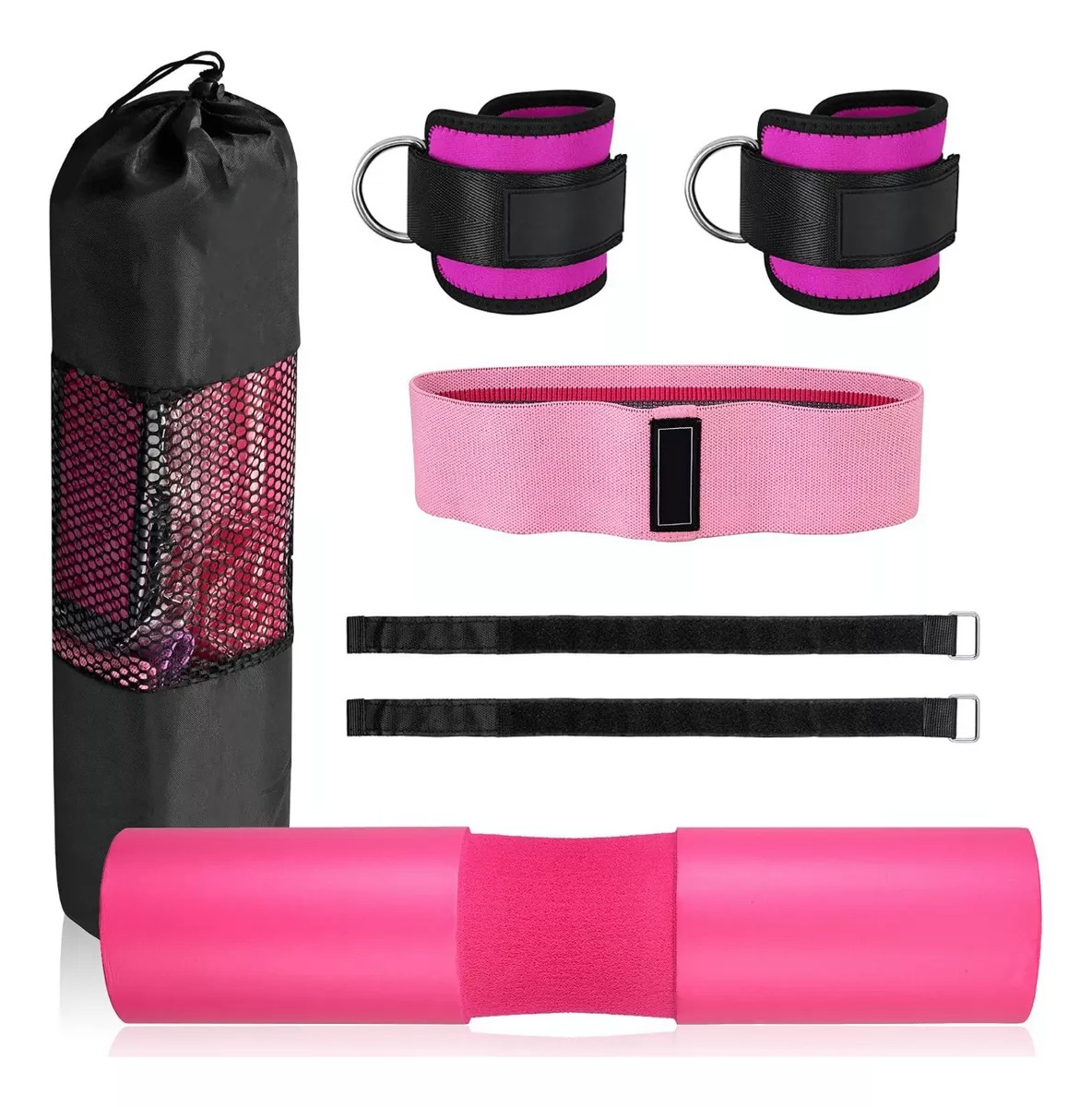 Kit Ejercicio Cojín Protector De Cuello Para Gym Pesas Barra