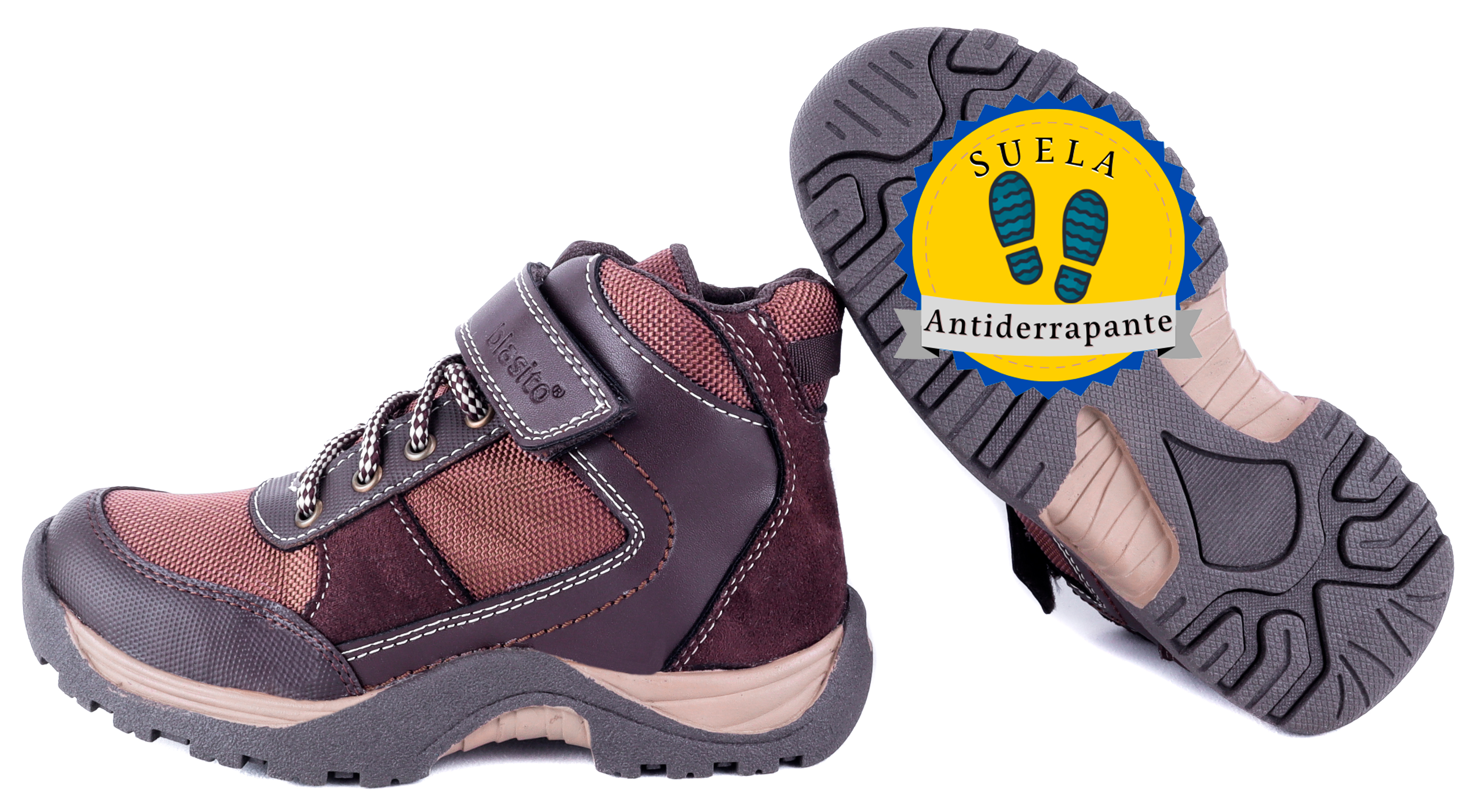Bota Niño Montaña Senderismo Arco Ortopédico 22p181-c Café.