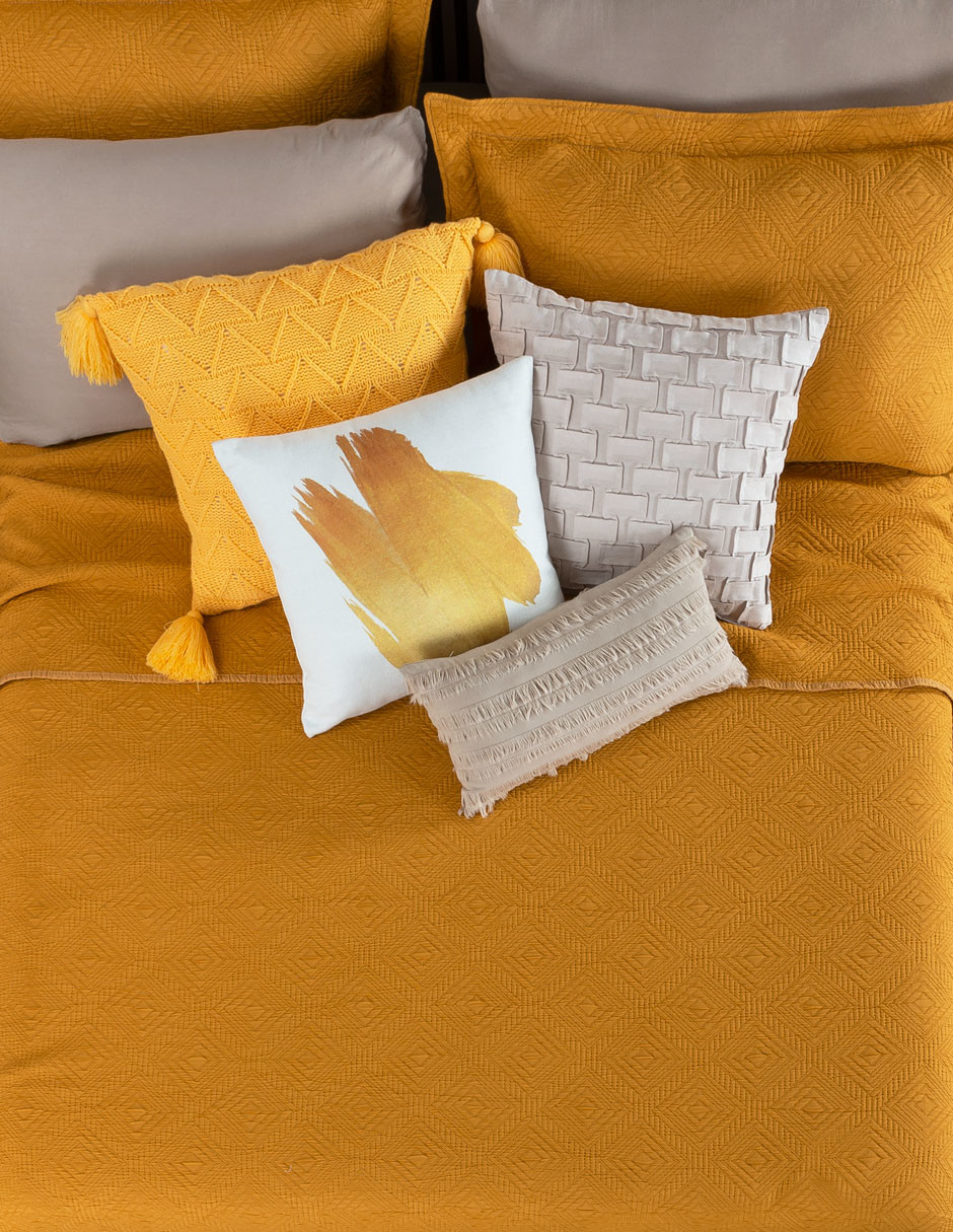 Edredón Matrimonial Luxus Jacquard con Fundas Indiana ESQUIMAL.