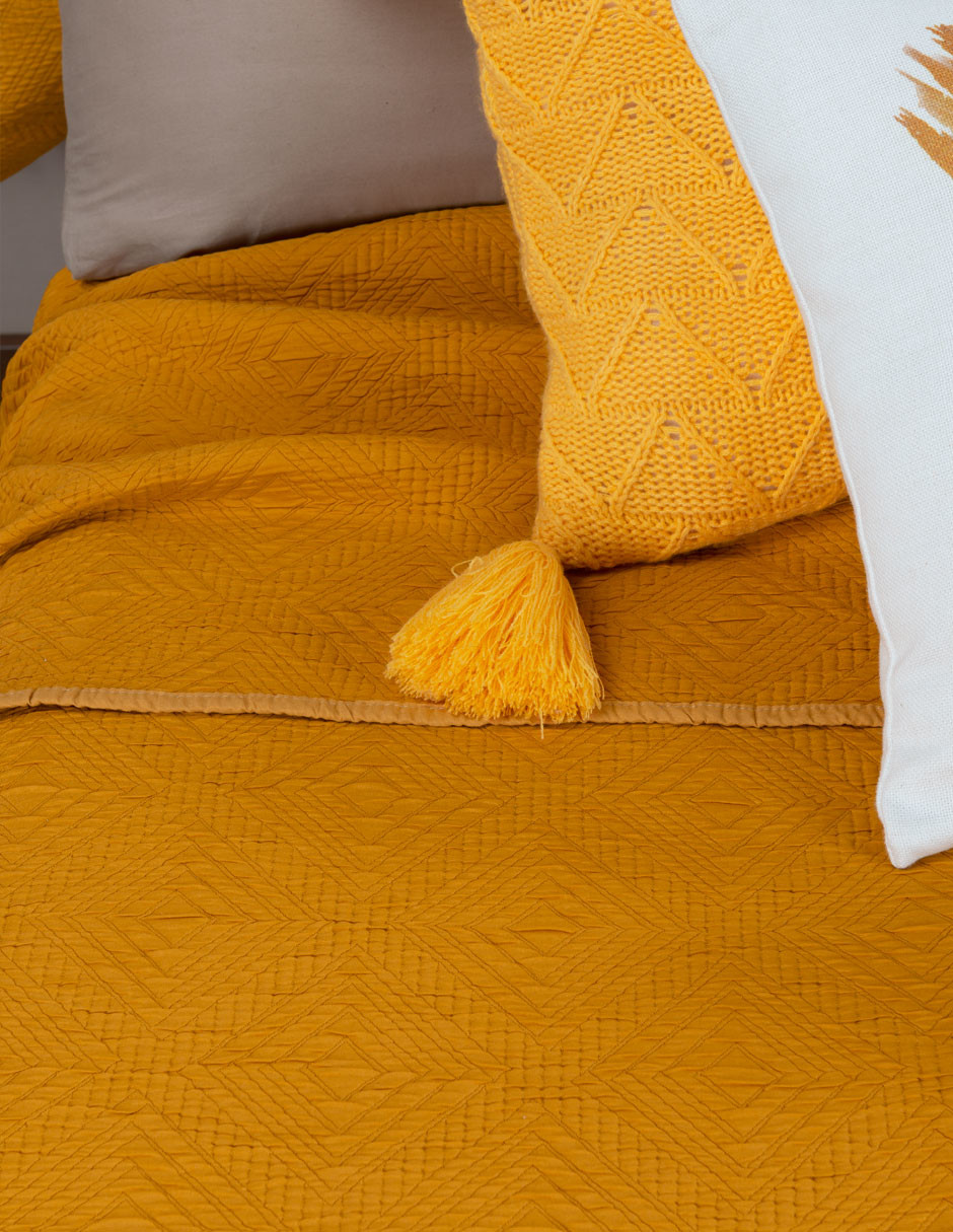 Edredón Matrimonial Luxus Jacquard con Fundas Indiana ESQUIMAL.