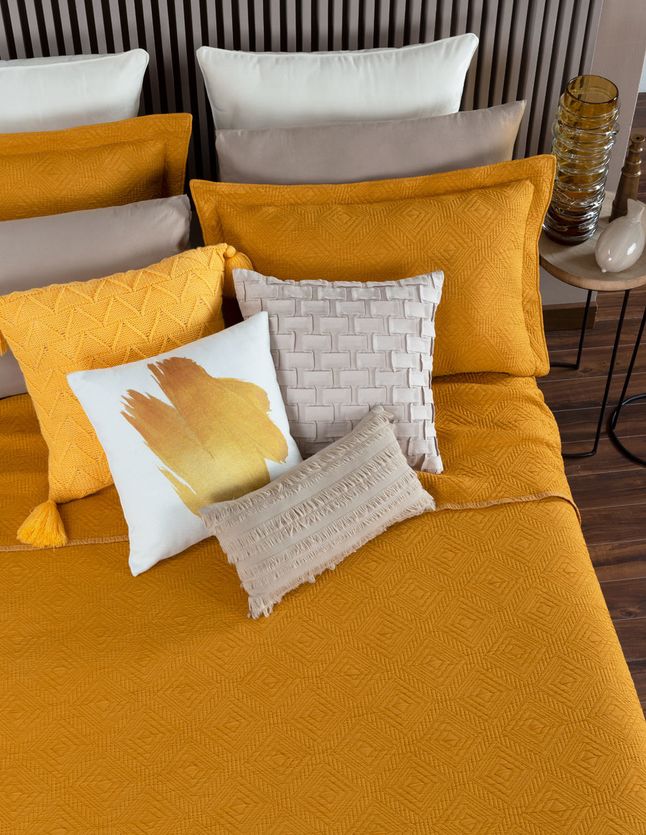 Edredón Matrimonial Luxus Jacquard con Fundas Indiana ESQUIMAL.