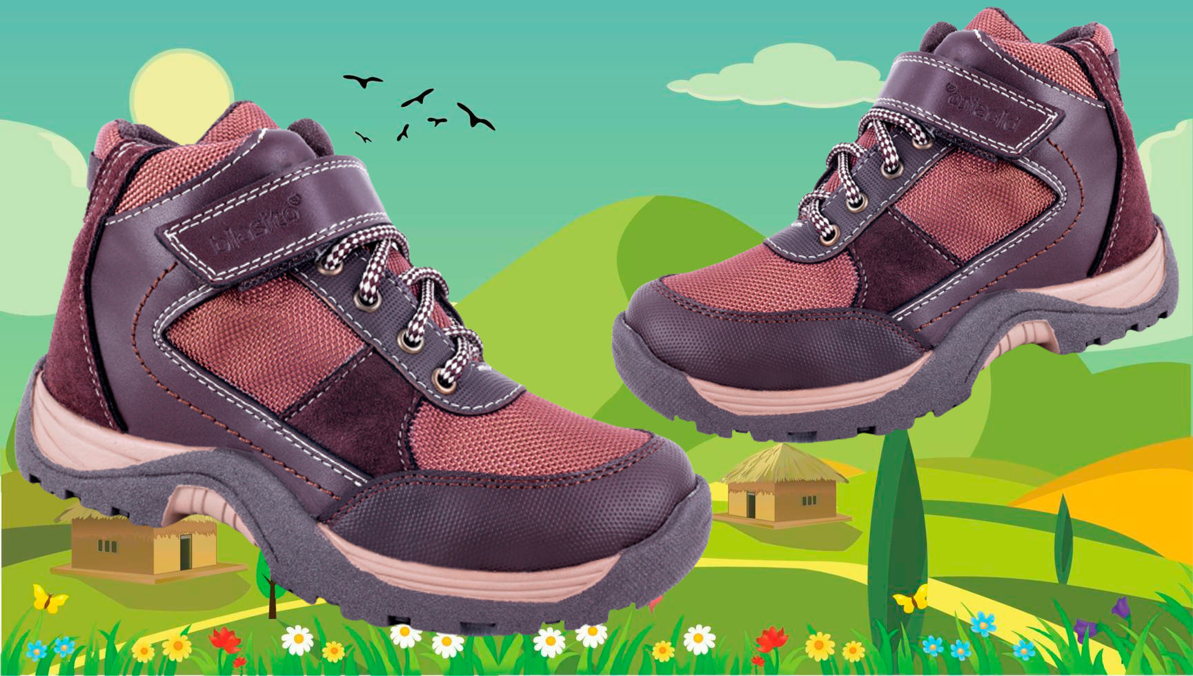 Bota Niño Montaña Senderismo Arco Ortopédico 22p181-c Café.