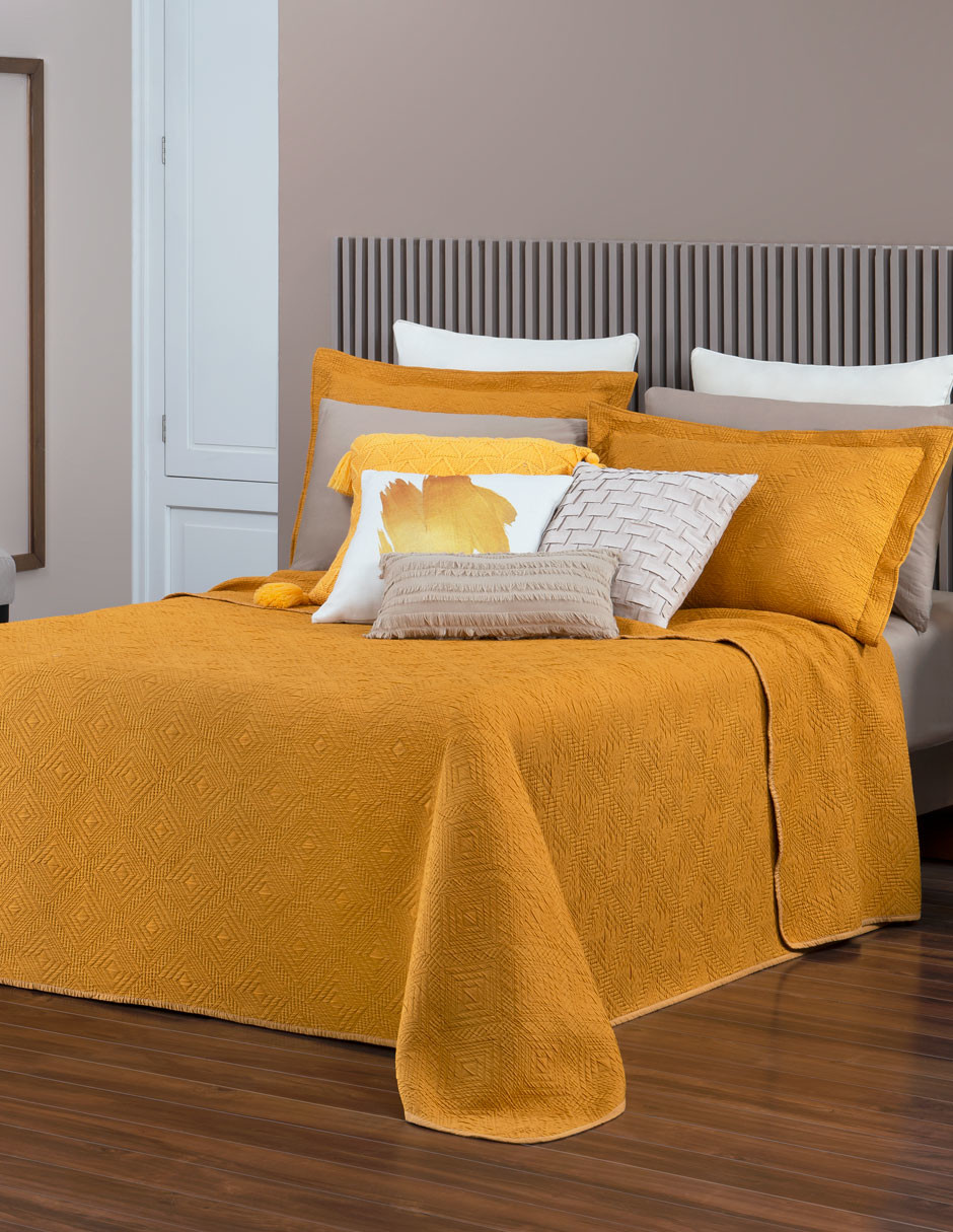 Edredón Matrimonial Luxus Jacquard con Fundas Indiana ESQUIMAL.