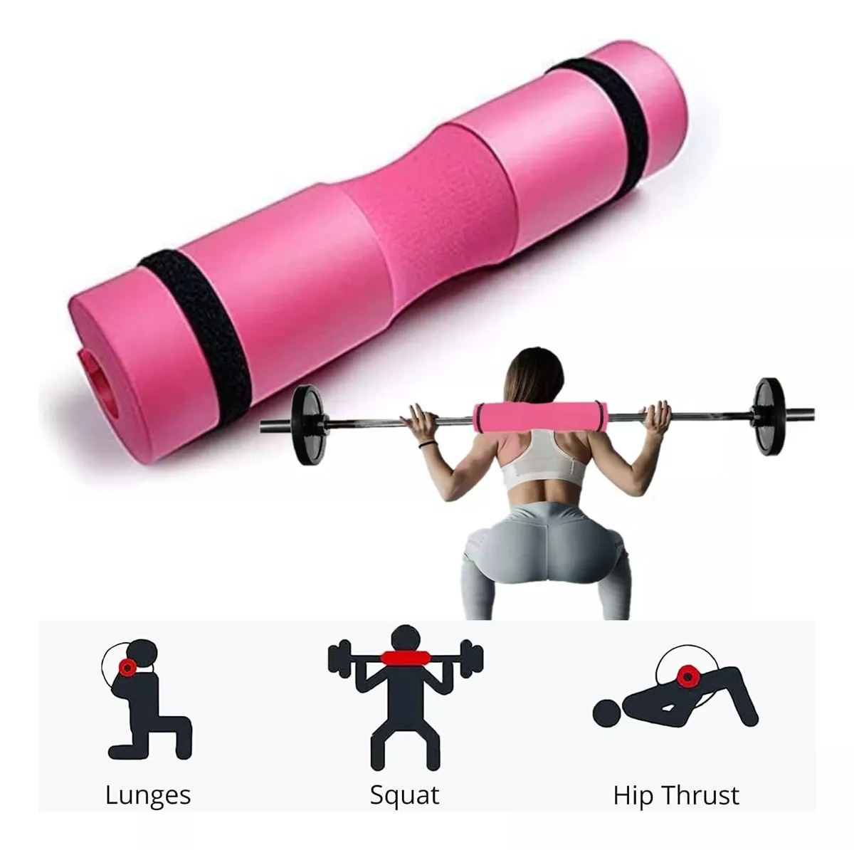Kit Ejercicio Cojín Protector De Cuello Para Gym Pesas Barra