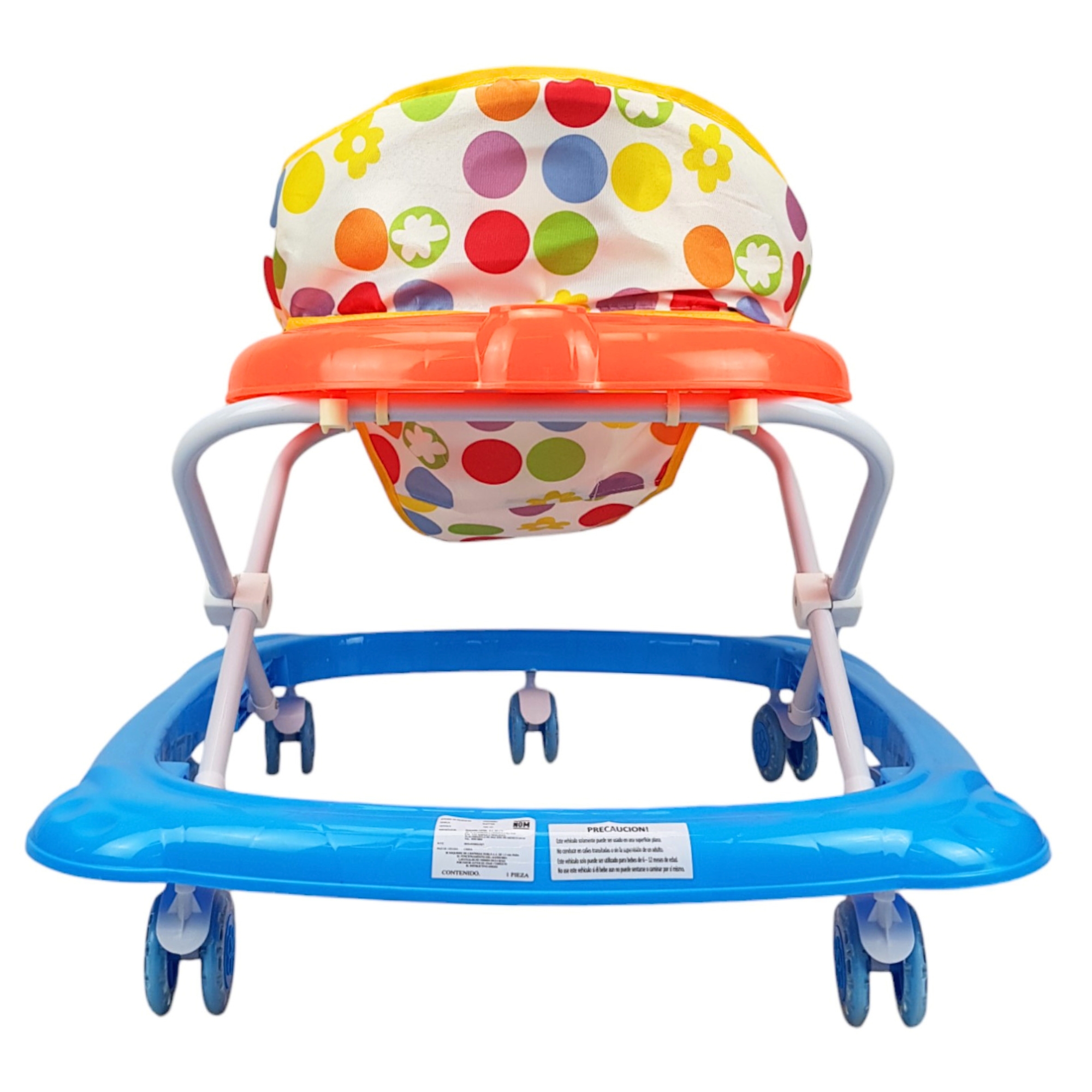 Andadera para Bebe Plegable,Musical, Andador 7 Llantas de Gel Gato - Azul.