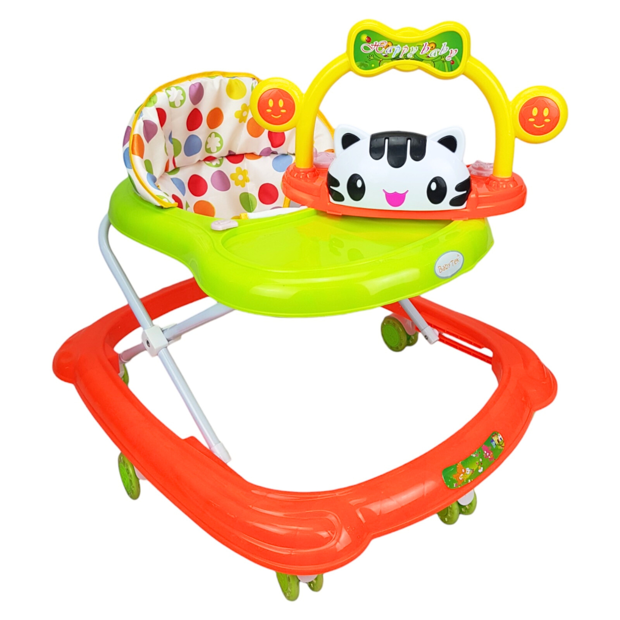 Andadera para Bebe Plegable,Musical, Andador 7 Llantas de Gel Gato - Verde.