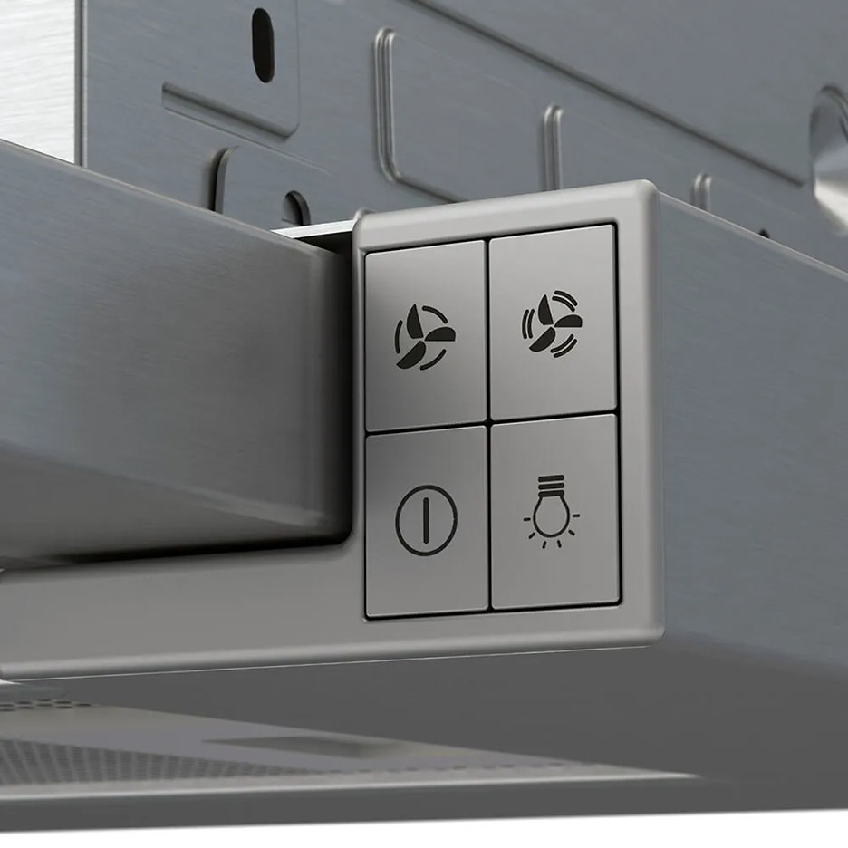 Campana Whirlpool WHT6030S Empotrable Retráctil 60 Cm Acero Inoxidable.