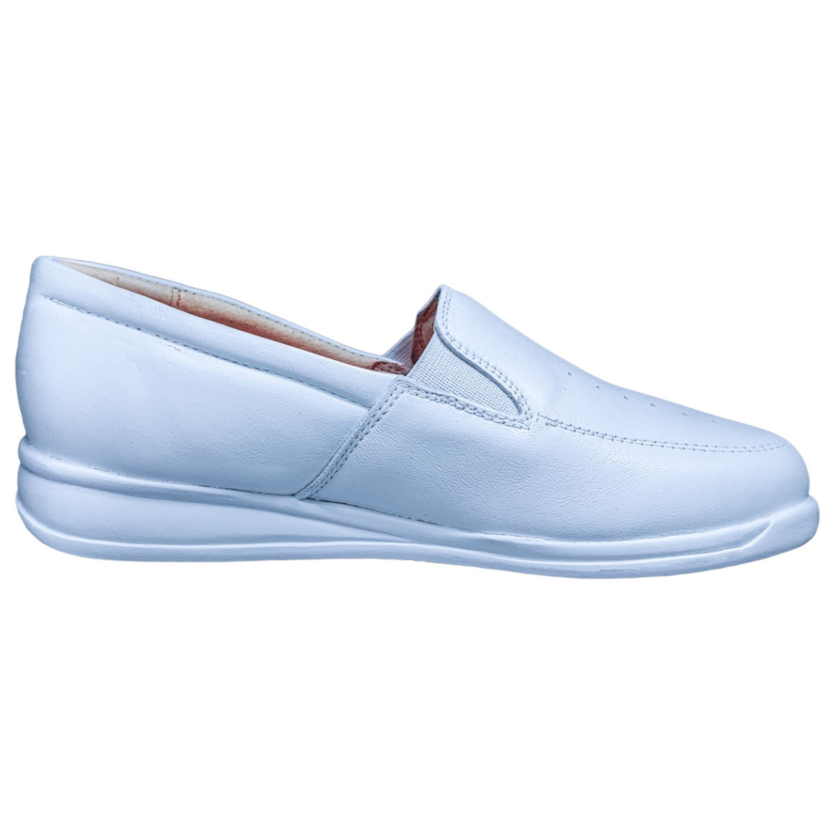 Zapatos de Enfermeria para Mujer en Piel Clinicos Blanco Ideal para Guarderias y Hoteles.