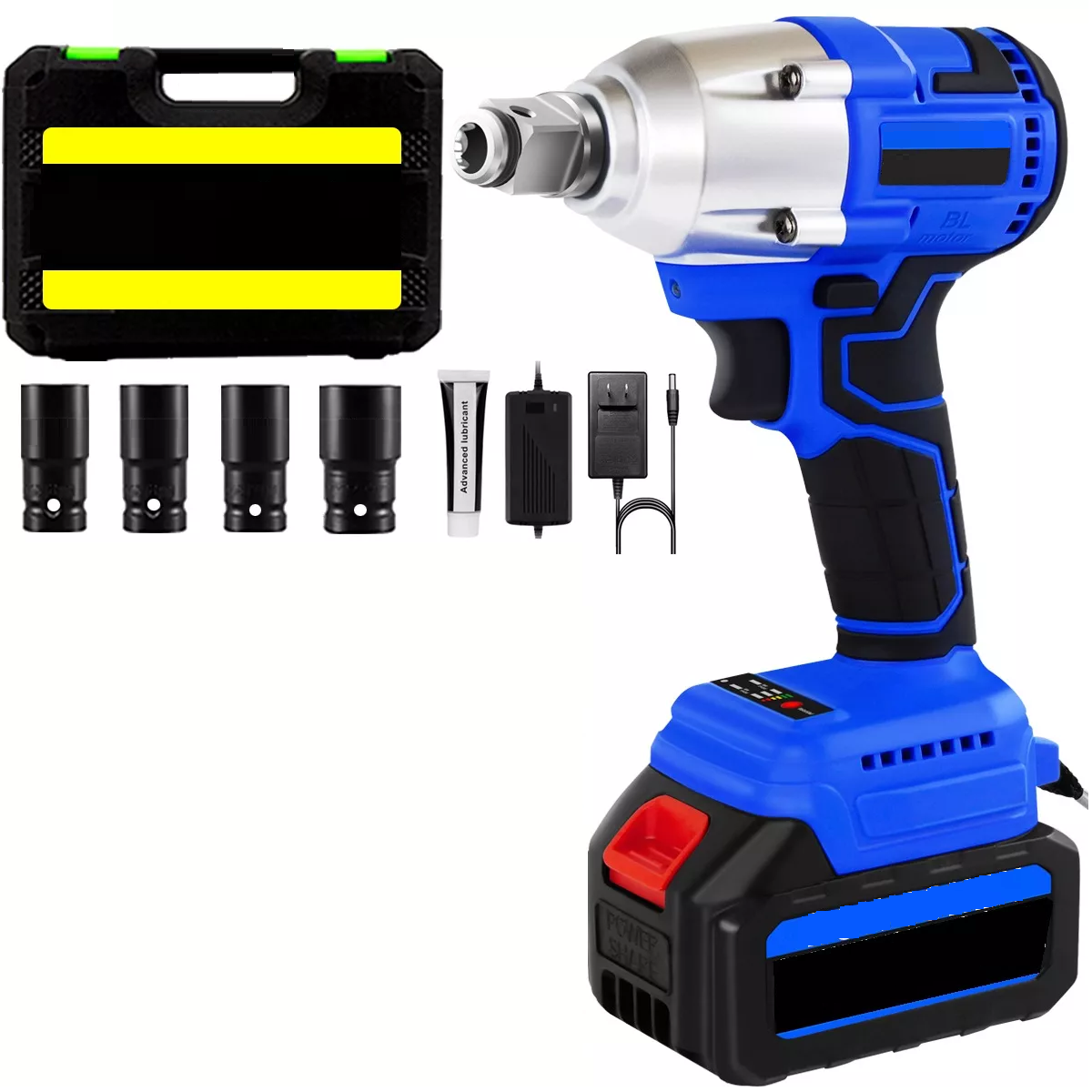 Llave De Impacto 1/2 Inalámbrica Eléctrica Con Batería 420n. Azul.