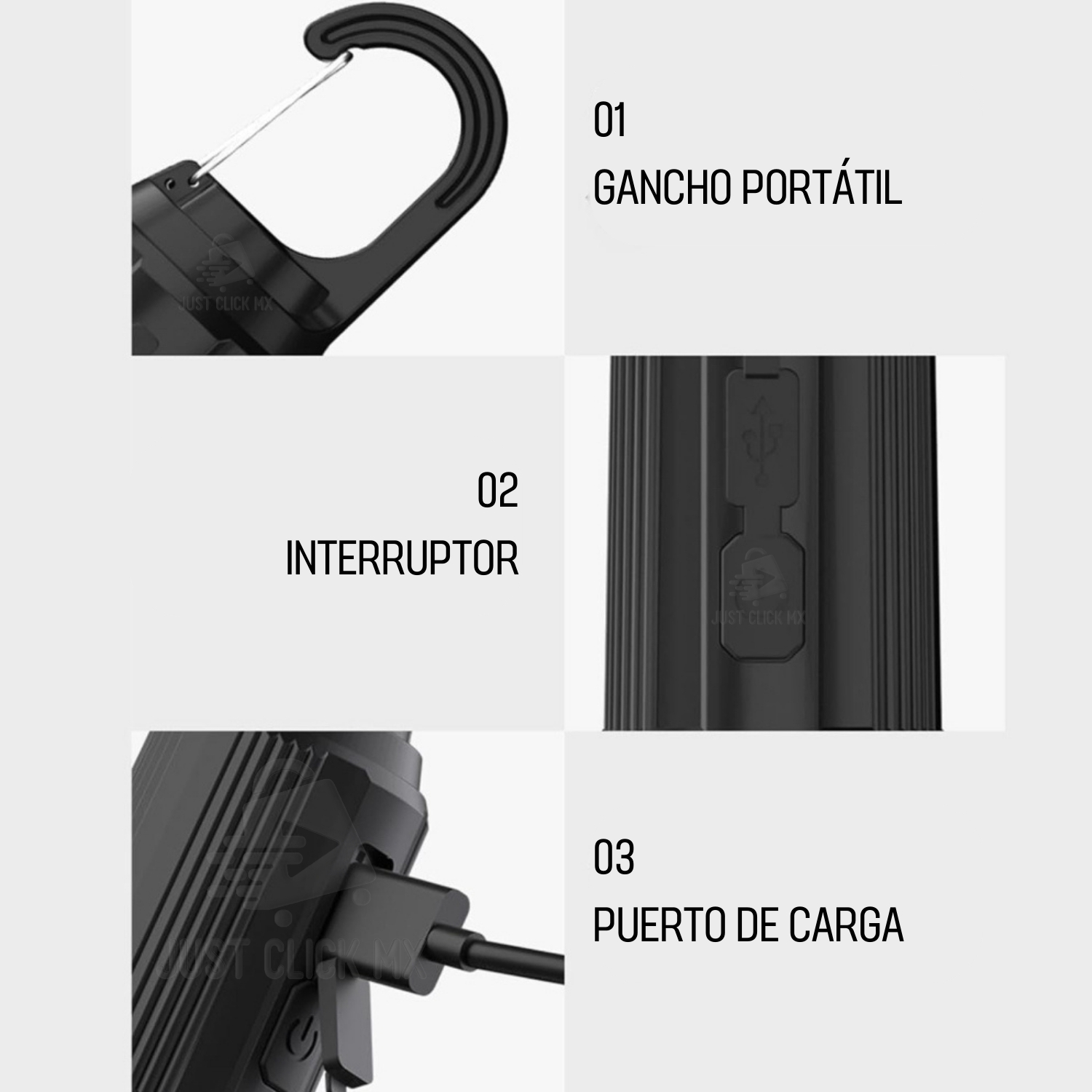 Kit 2 Piezas Lámpara Bombilla Para Camping Colgante Recargable