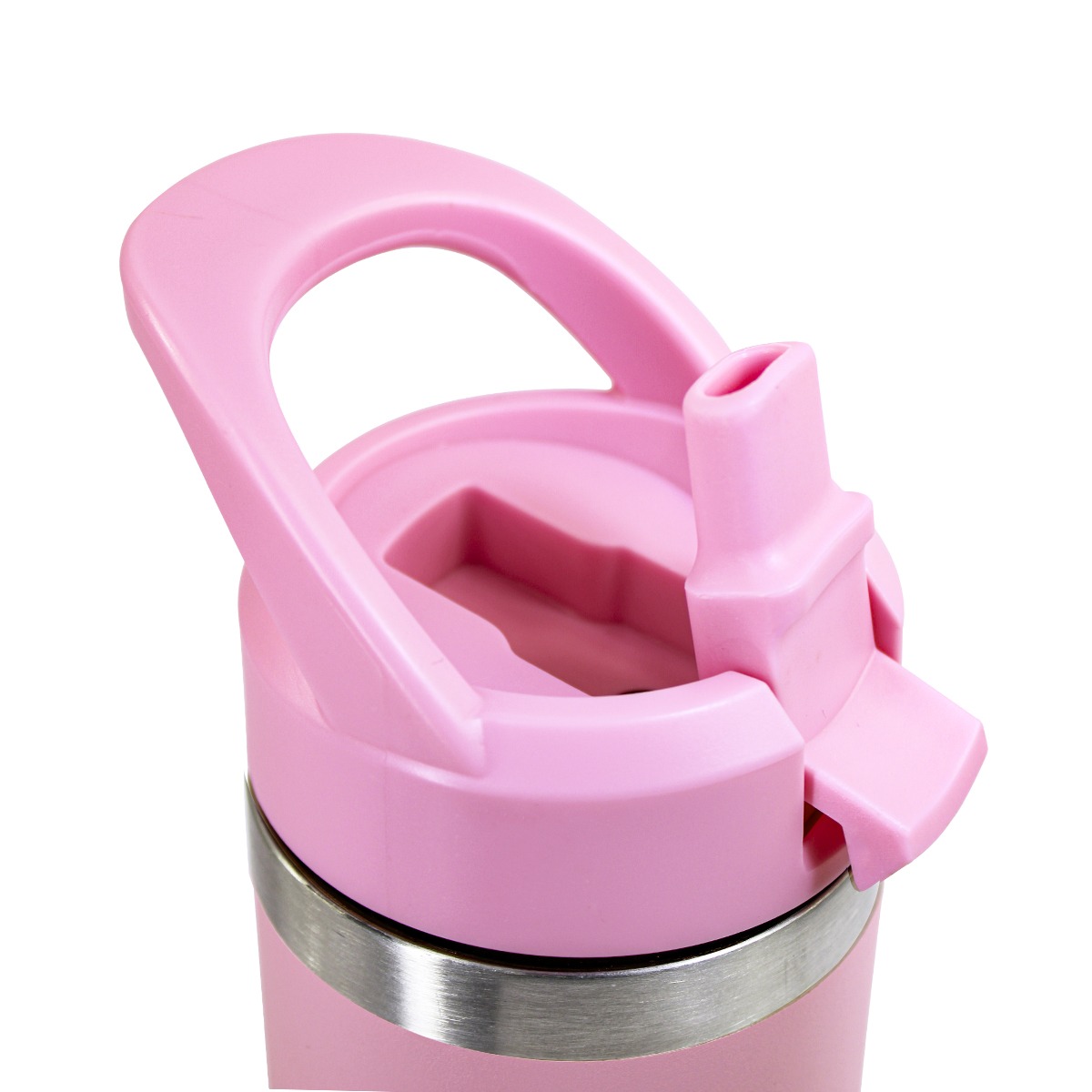 Yeti Termo Kids 12 Oz Vaso Rosa vieja De Acero Inoxidable Antiderrames Con Popote En La Tapa
