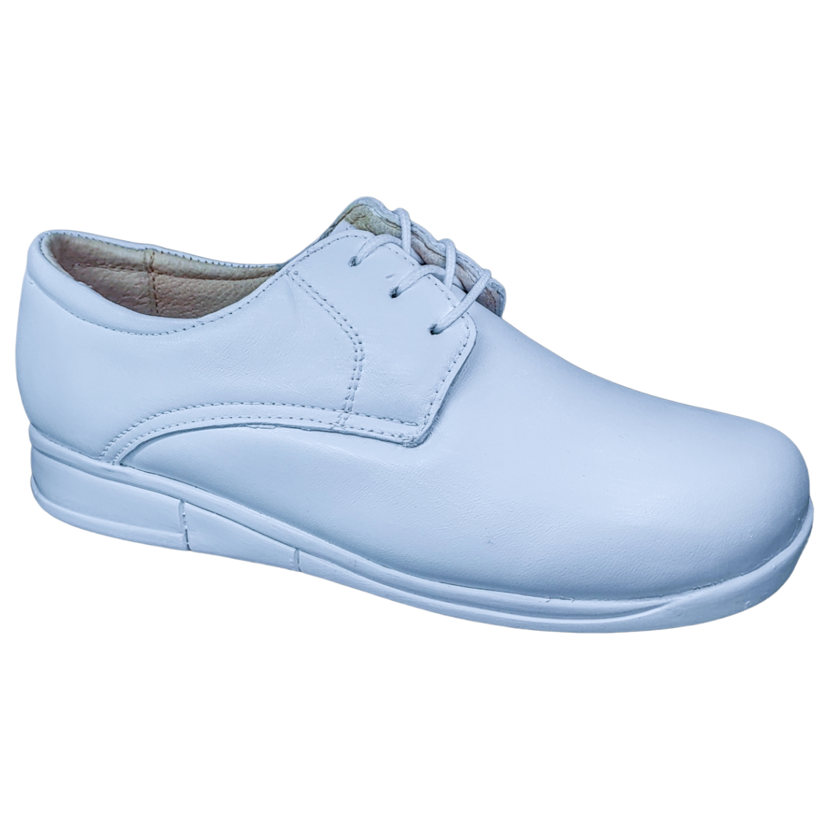 Zapatos de Enfermeria para Mujer en Piel Clinicos Blanco Ideal para Guarderias y Hoteles.