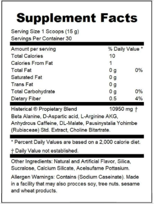 Pre Entreno Neurotic Test Hysterical 30 serv Mix Berries .