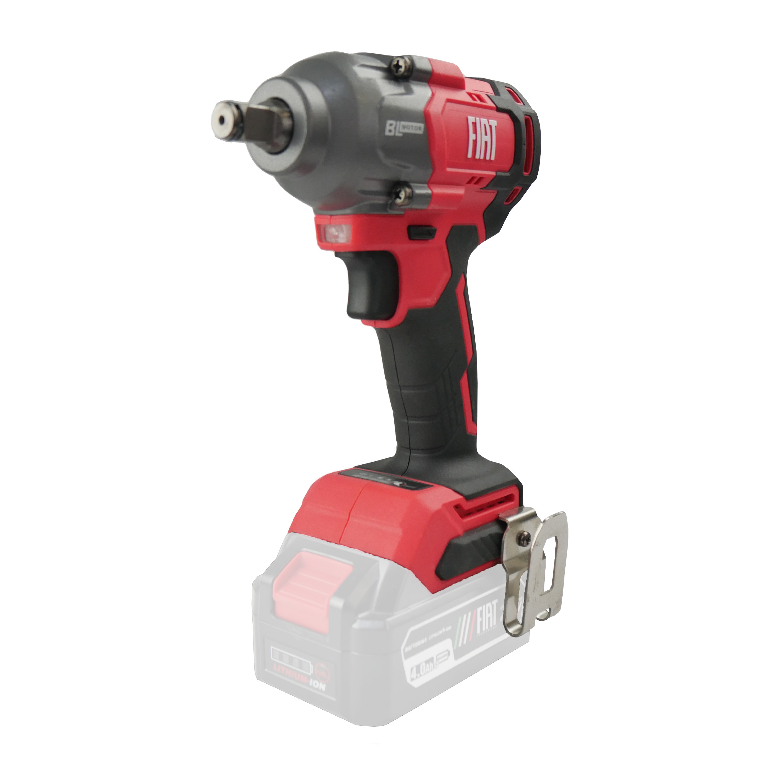 Llaves De Impacto Fiat Contessa500top Con Bateria Y Cargador Color Rojo.